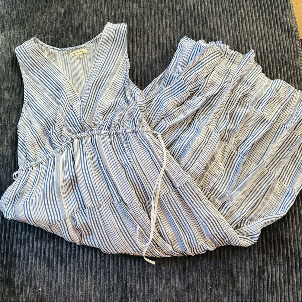 Striped Blue and White Jumpsuit